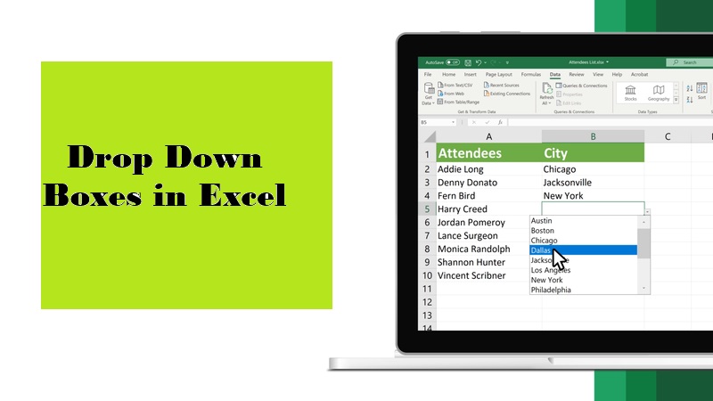 Drop Down Boxes in Excel