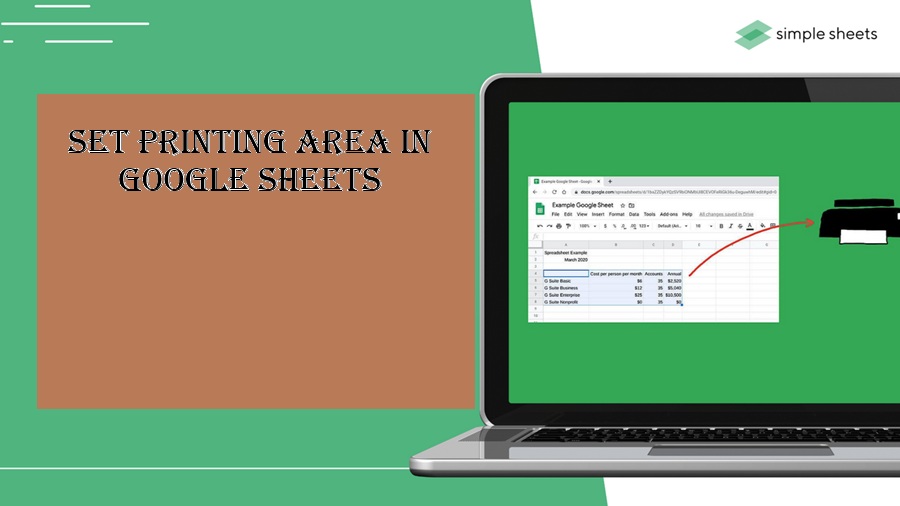 Set Printing Area in Google Sheets