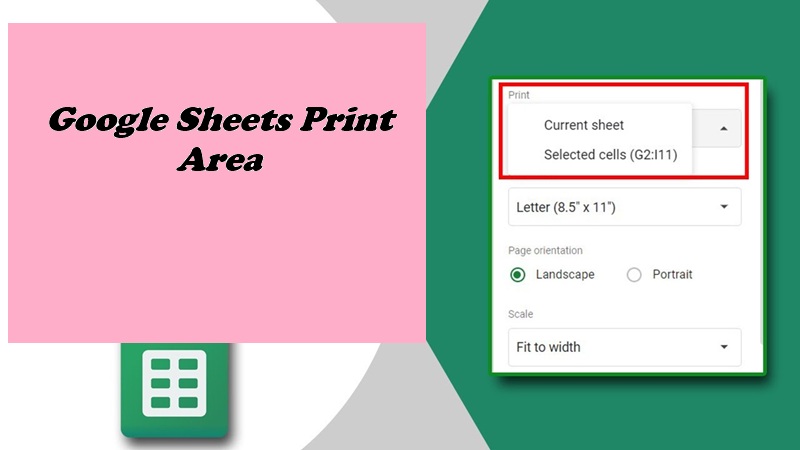 Google Sheets Print Area